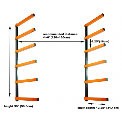 Lumber Storage Rack 6 Level/ Model WR006R